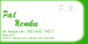 pal menku business card